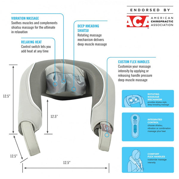 ObusForme Shiatsu and Vibration Neck Massager with Heat